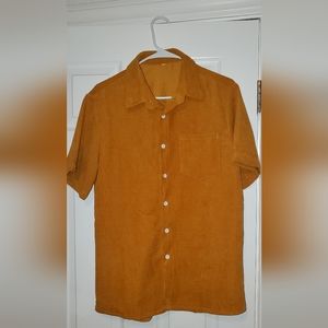Hooyi Corduroy Short Sleeve Shirt